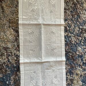 Table runner embossed grapes 16x 36 inches